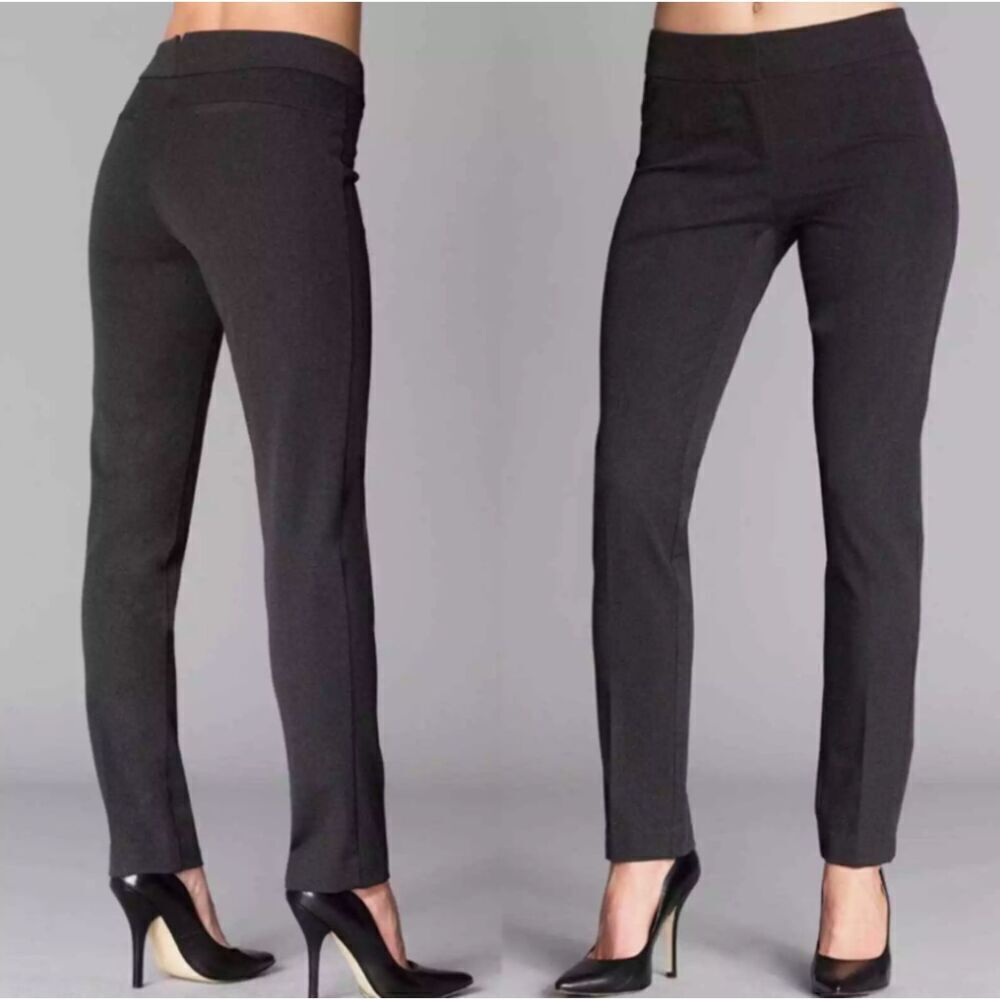 Ecru Santana Slim Dress Pants Black Trousers Size 12‎